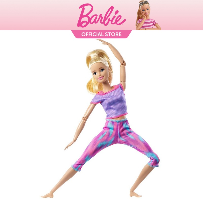 Barbie Made To Move Doll With 22 Flexible Joints Long Blonde Ponytail