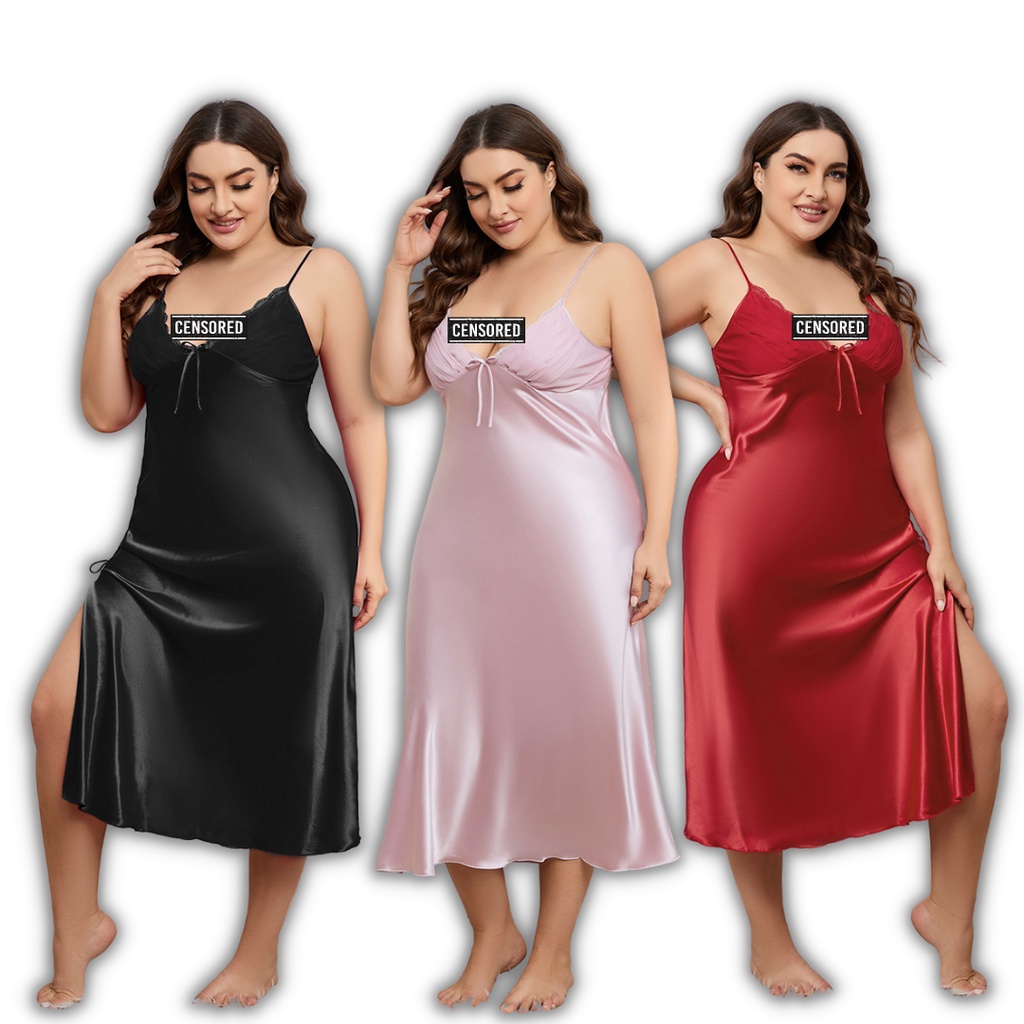 Maria Plus Size Lingerie Night Dress LS19 Shopee Malaysia