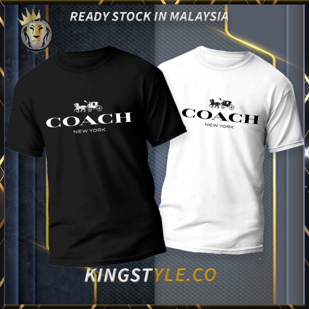 Promosi Murah COACH TShirt 100 Cotton Unisex Men Women Round Neck