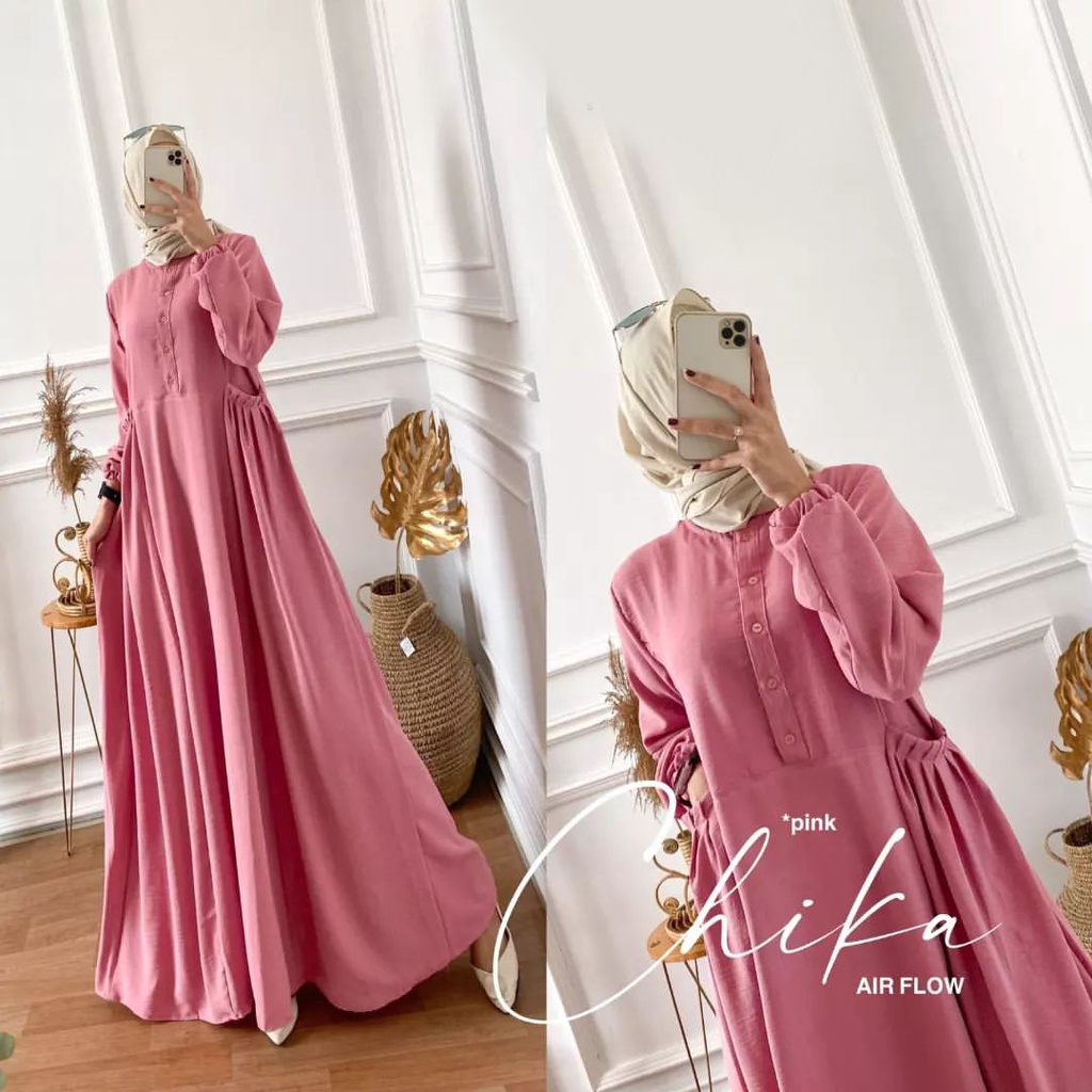 Cika Maxy Dress Gamis Jumbo M L Xl Xxl Gamis Muslimah Gamis Lebaran