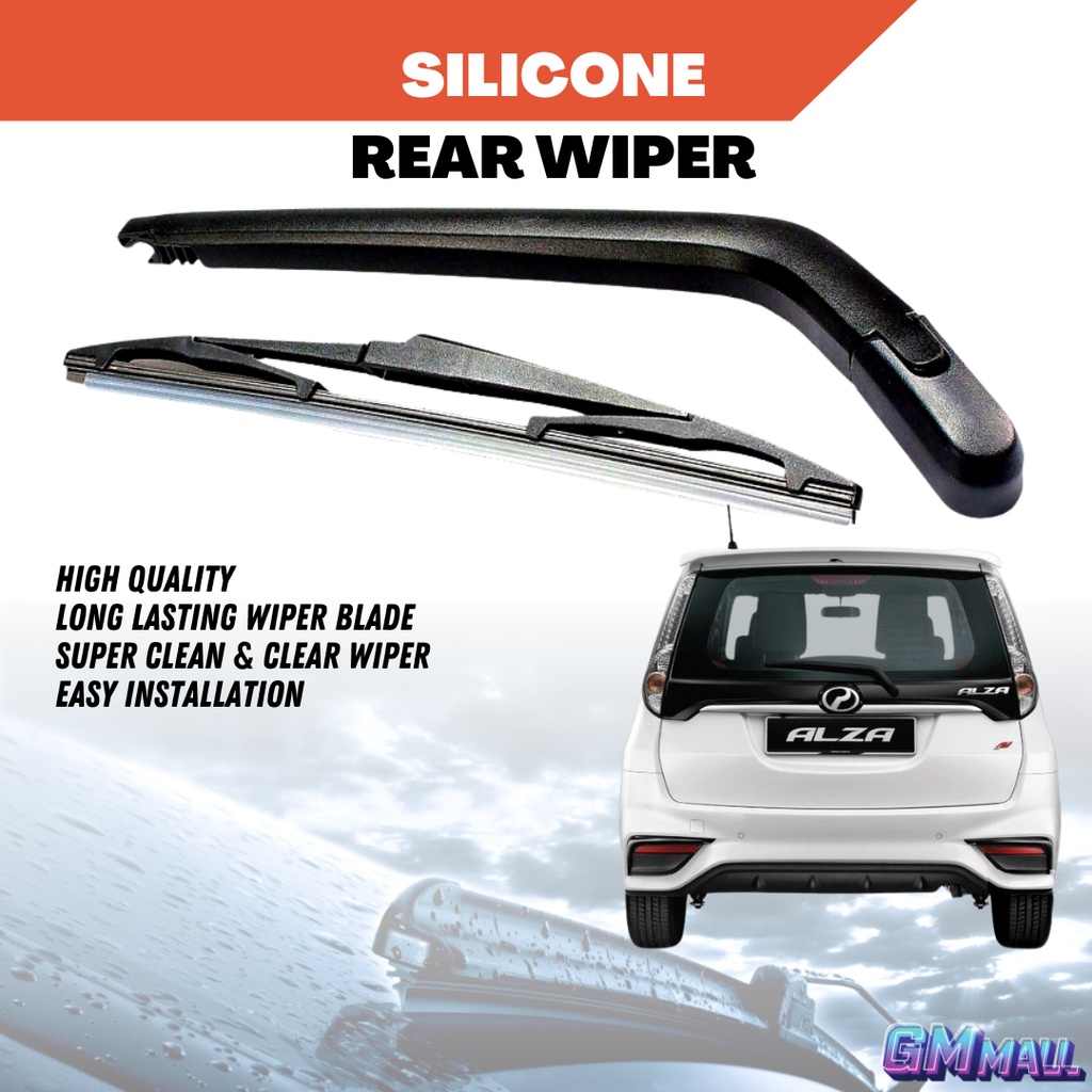 Perodua Alza Rear Windscreen Silicone Wiper Blade Viper Pengelap Cermin