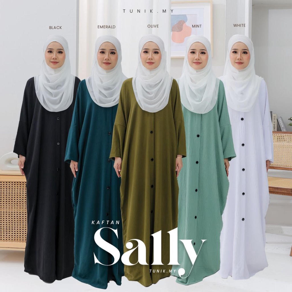 TUNIKMY SALLY KAFTAN BATWING IRONLESS NURSING AND WUDHU FRIENDLY KAFTAN