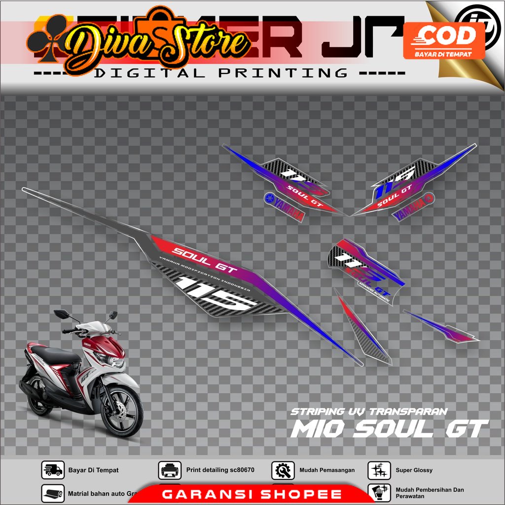 Yamaha Mio Soul GT Motorcycle Sticker Mio Soul GT JP05 Striping