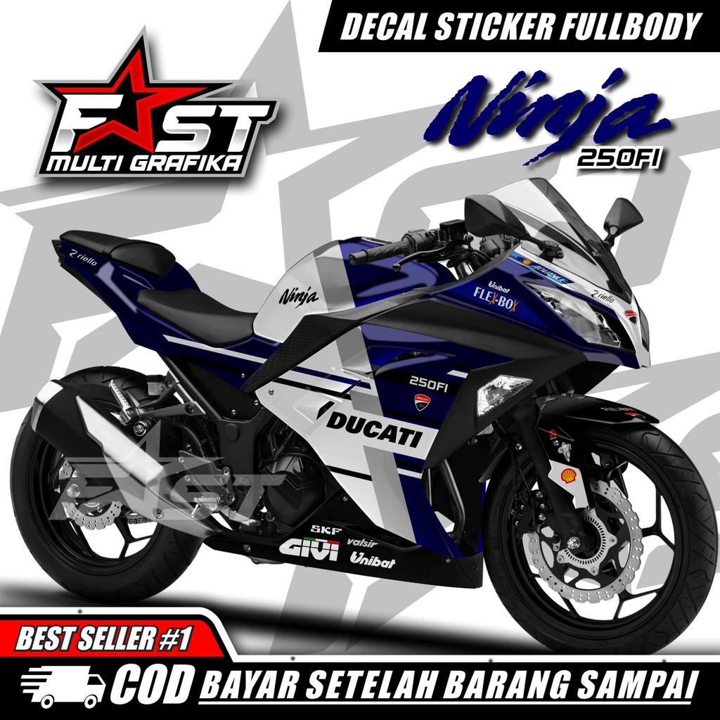 Kawasaki Ninja 250 Fi Old Decal Sticker Shopee Malaysia