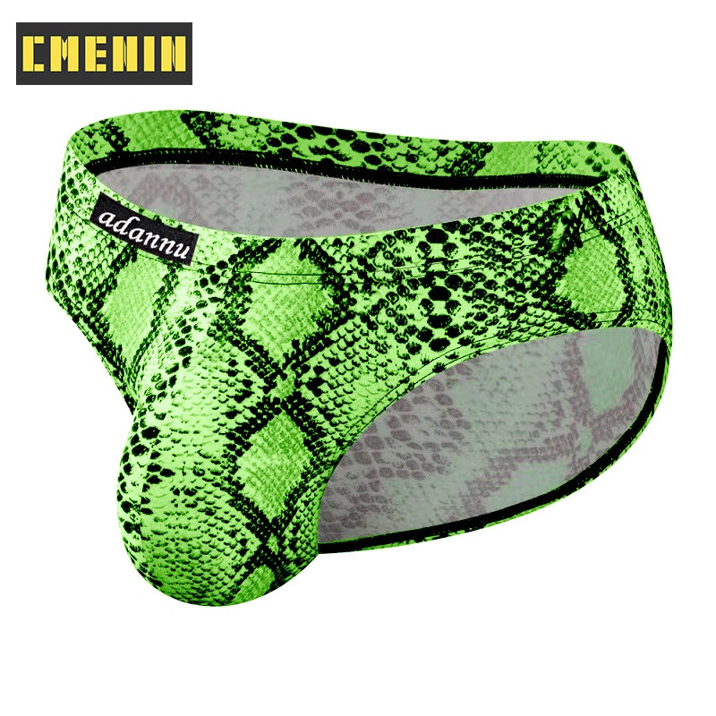 CMENIN ADANNU Leopard 1Pcs Nylon Splice Quick Dry Underwear Men