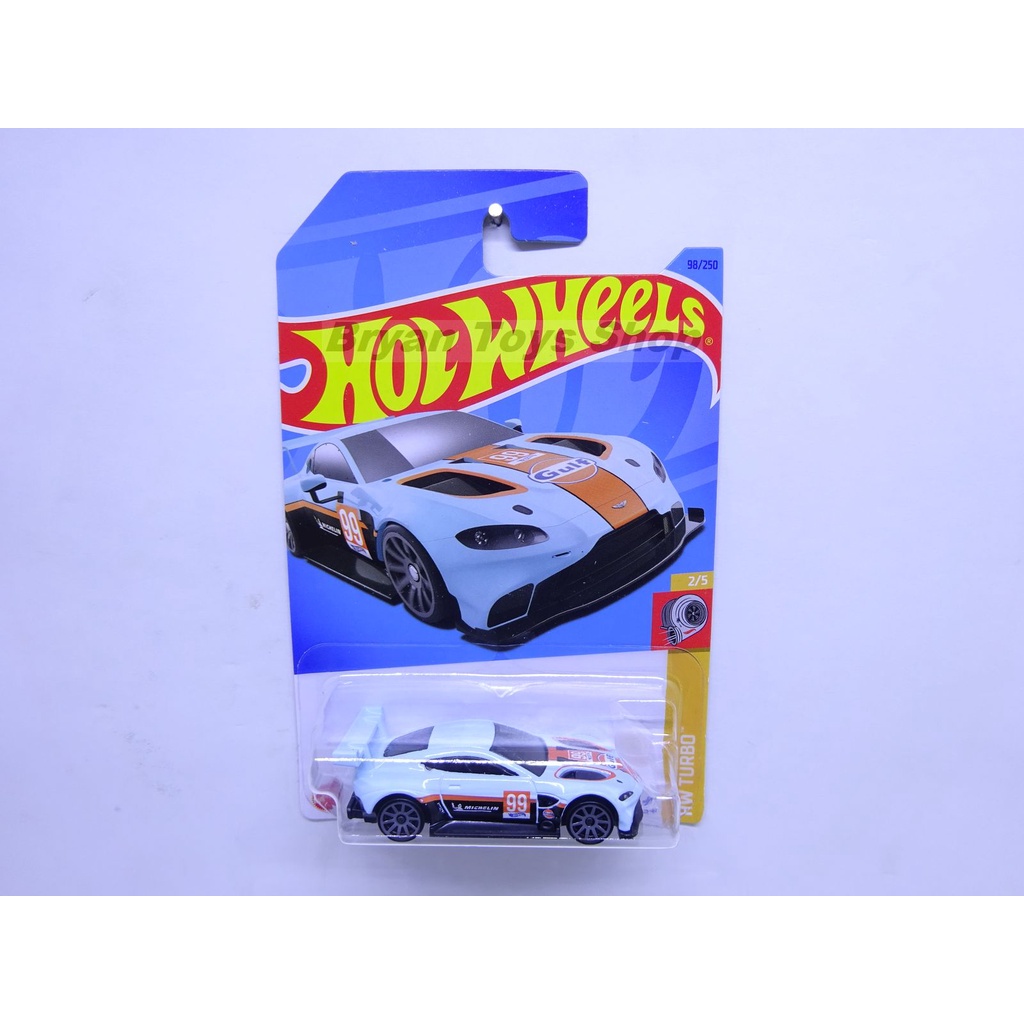 Hot Wheels Aston Martin Vantage Gte Gulf No Shopee Malaysia