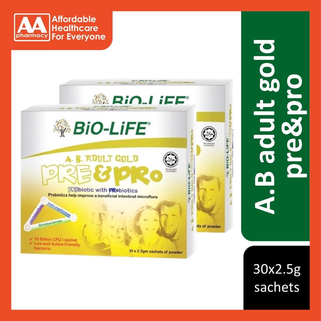 Bio Life Ab Adult Gold Pre Probiotics Sachet Gx Sx Shopee