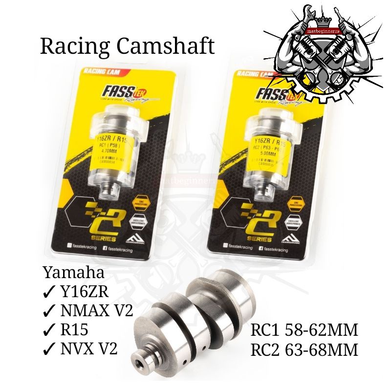 Fasstek Racing Camshaft VVA Yamaha Y16ZR R15 NMax V2 NVX V2 Shopee