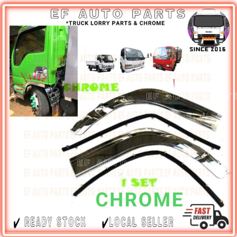 Isuzu Npr Nkr Nqr Nhr Hicom Chrome Lower Fender Sill Rubber