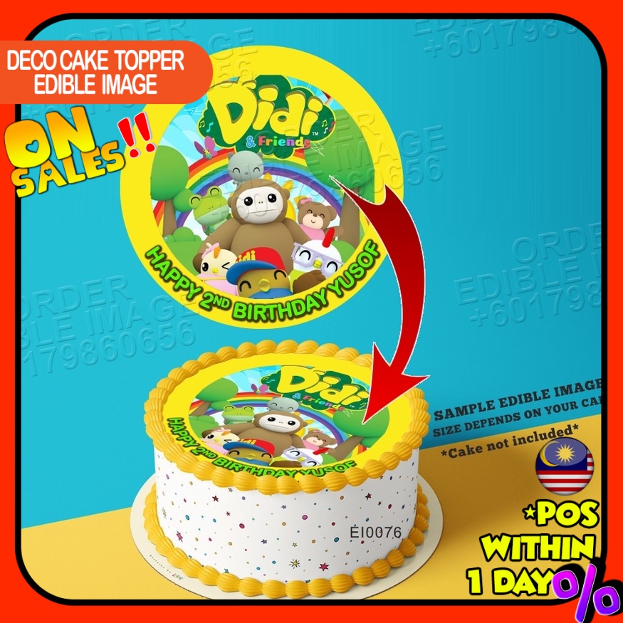 Printing EI Didi Friends Edible Image Print Cake Photo Icing Paper