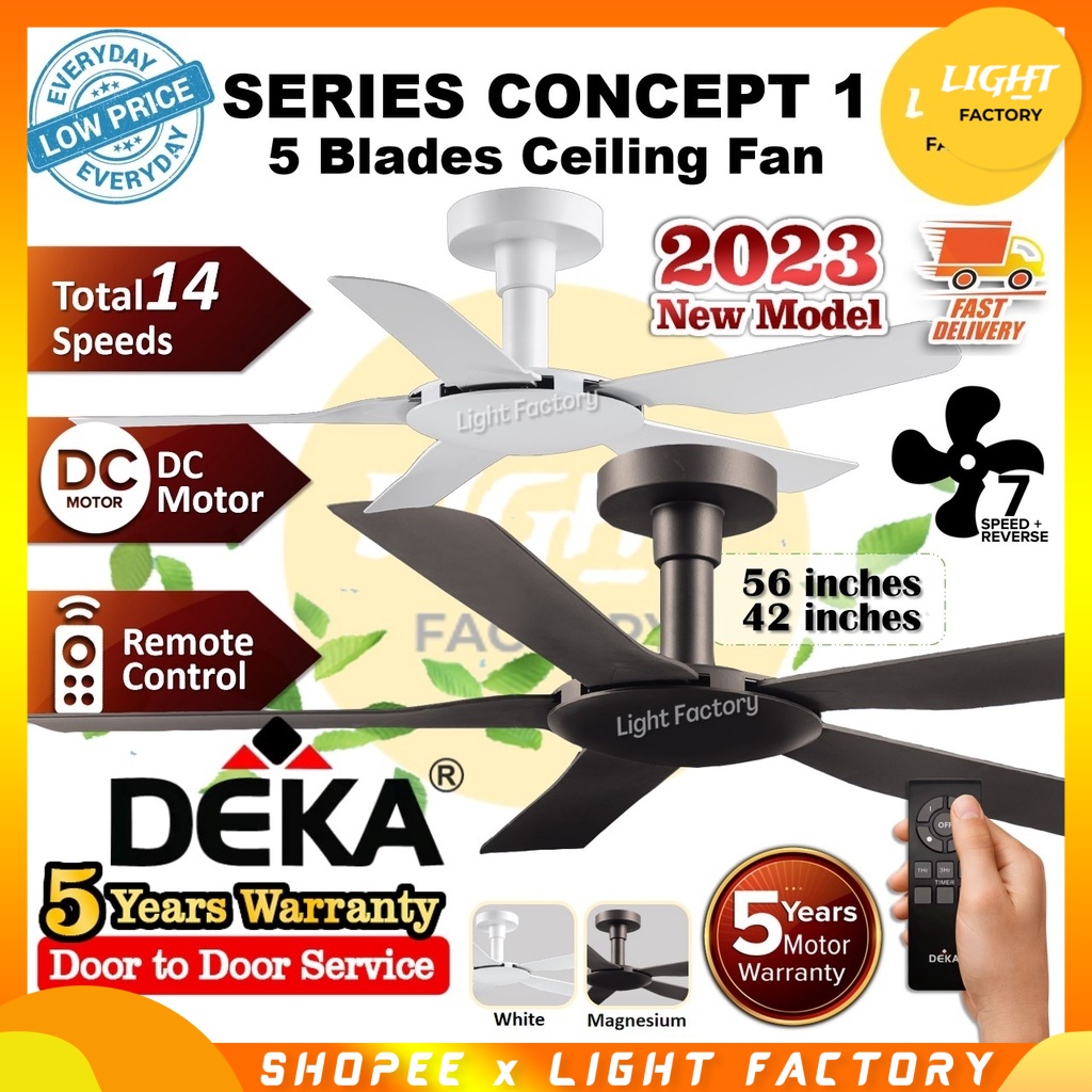 NEW DEKA CONCEPT Fan 5 Blades DC Baby Fan DEKA Concept MINI LED 3