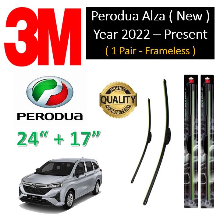 3M Frameless Wiper Blades 24 17 Perodua Alza New Year 2022