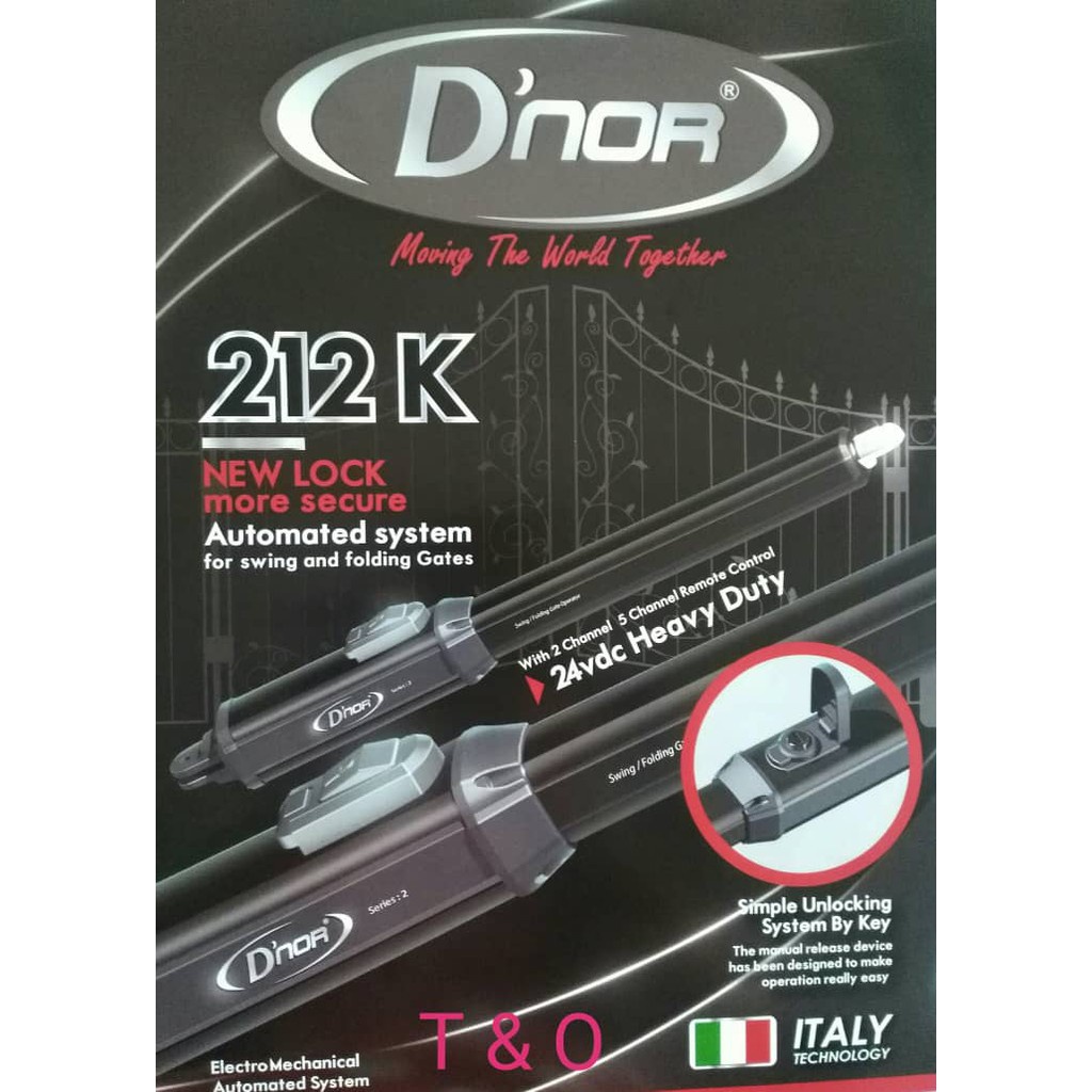 Dnor K Heavy Duty Swing And Folding Arm Auto Gate Shopee Malaysia