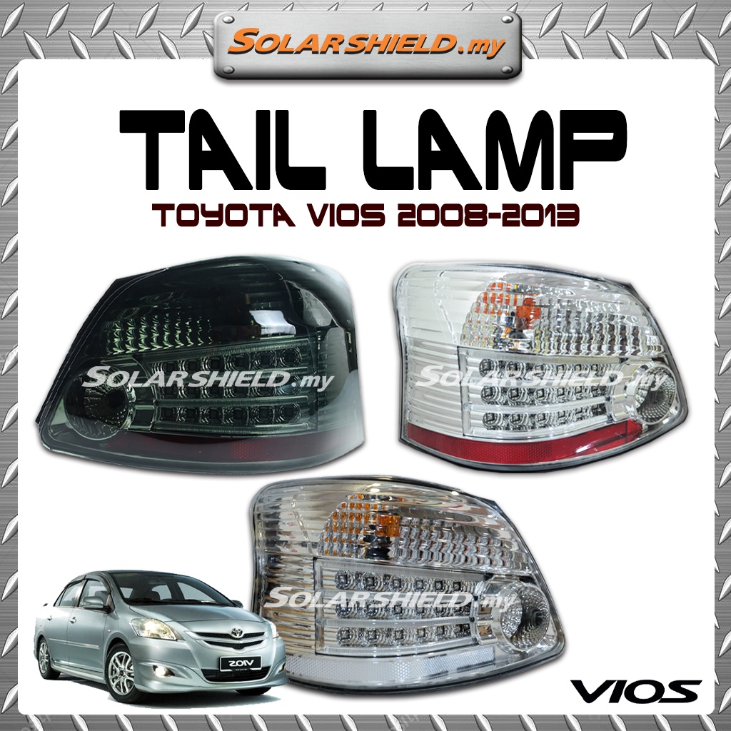 Toyota Vios 2008 2013 LED Tail Lamp Albino White One Pair Shopee