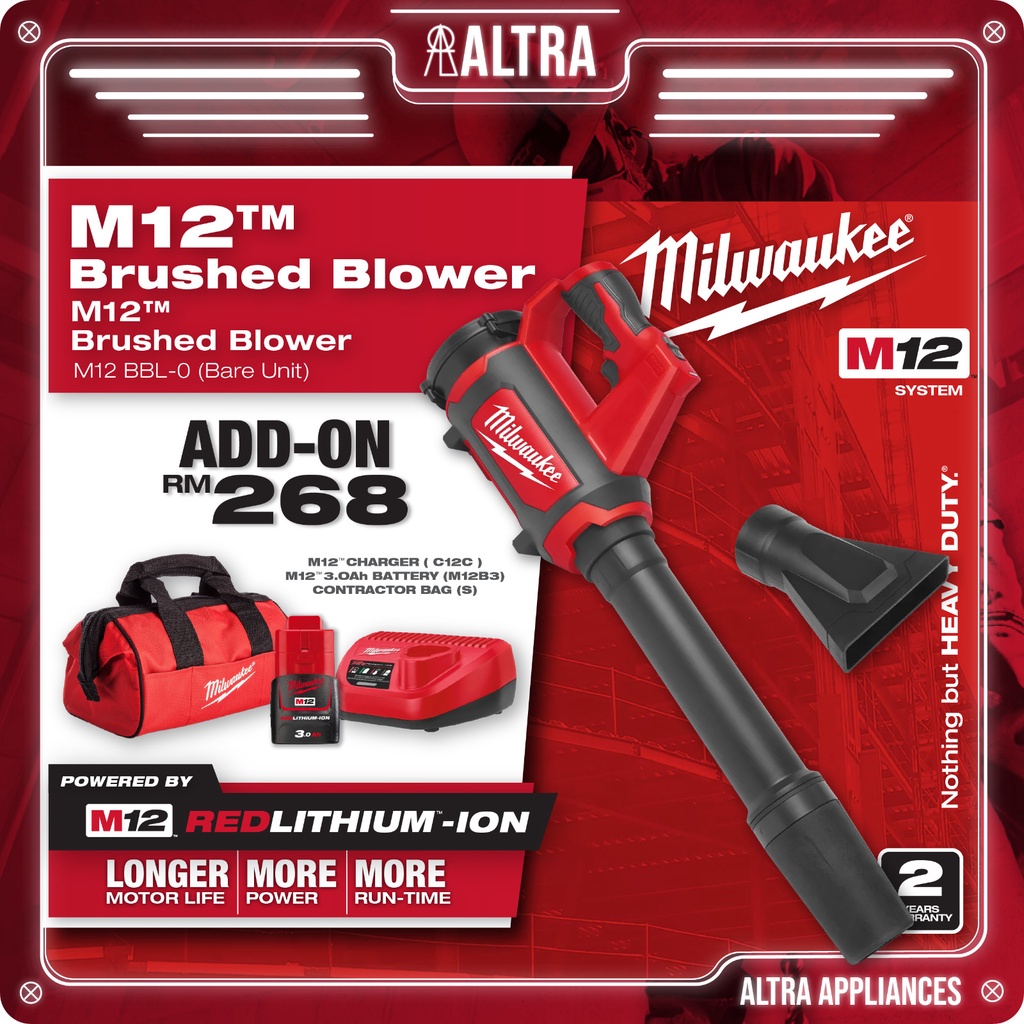 Milwaukee M Bbl Brushed Blower Compact Blower Cordless Blower