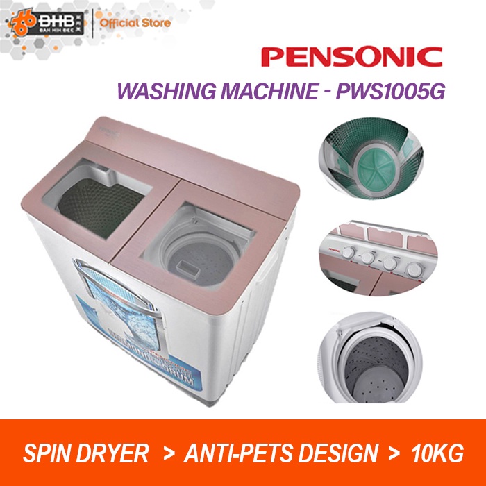 Pensonic Kg Stainless Steel Drum Semi Auto Washing Machine Pws