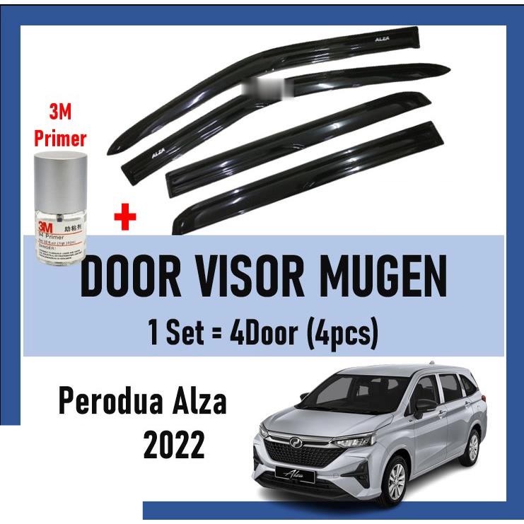 Perodua Alza New D A Door Visor Mugen Style Acrylic Wind