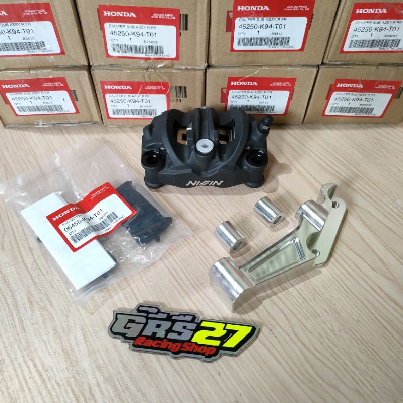 Caliper Nissin Twin Africa P Piston Plus Bracket Ninja R Ss Rr