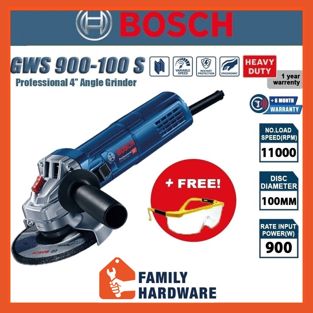 Bosch Gws S Angle Grinder With Auxiliary Handle Protective