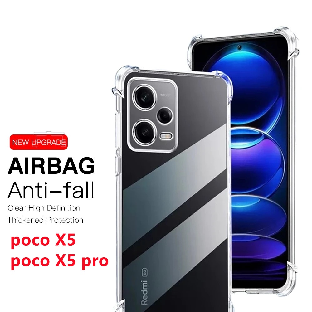 Casing For Xiaomi Poco X5 Pro 5G 2023 Phone Case Clear Airbag Anti Fall