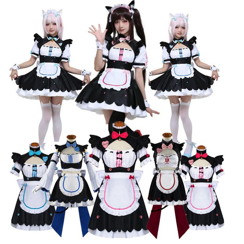 Nekopara Game Cosplay Costumes Twins Chocolat And Vanilla Clothes Maid