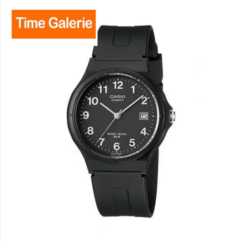 Casio General Black Resin Band Men Watch Mw Ev Shopee Malaysia