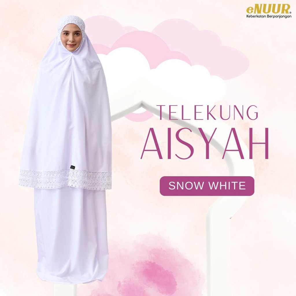 Telekung Aisyah With Premium Satin Silk Enuur Telekung Solat Prayer