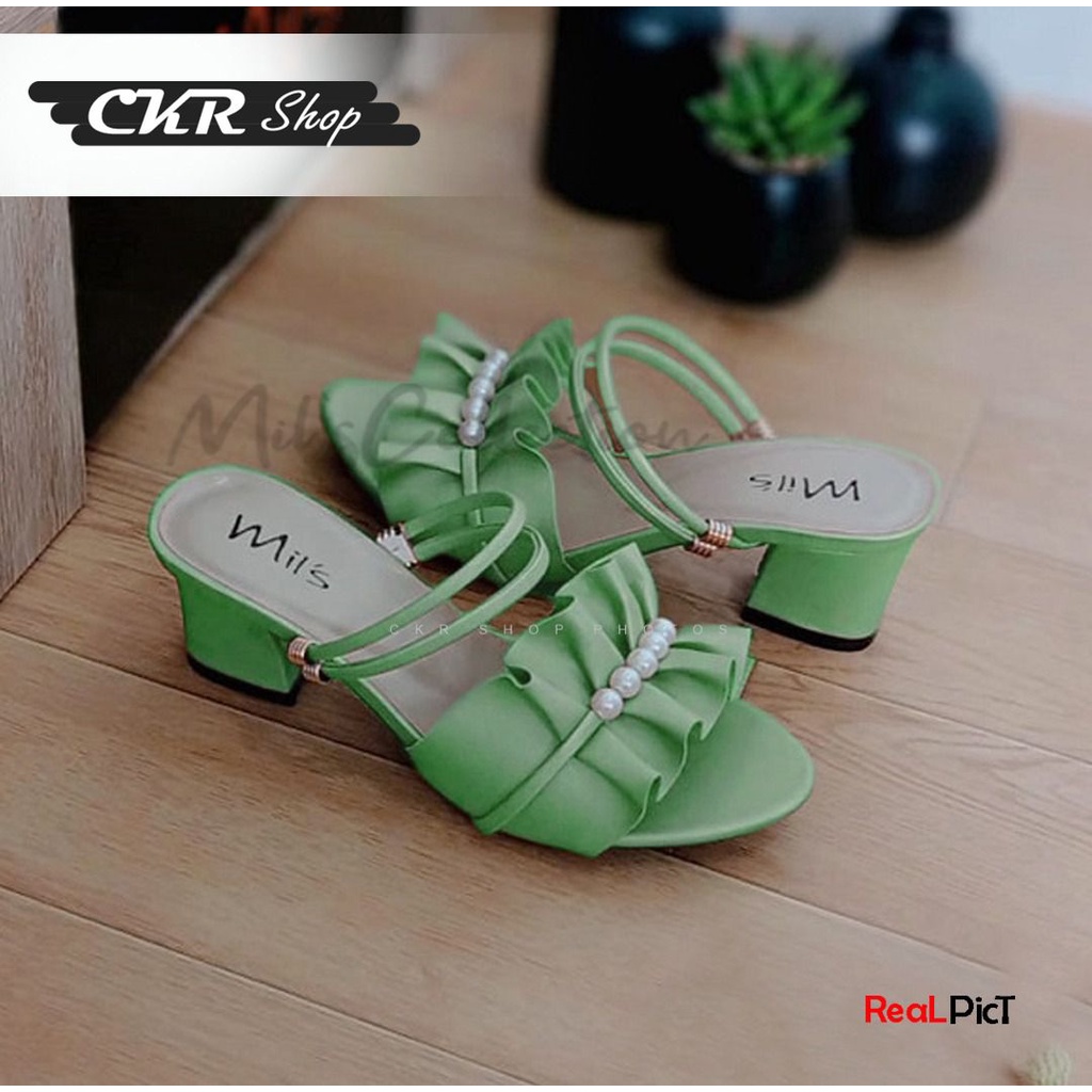 Sandals Heels Women CKR Shop Chunky Heels CH 004 New Mutiara Baris