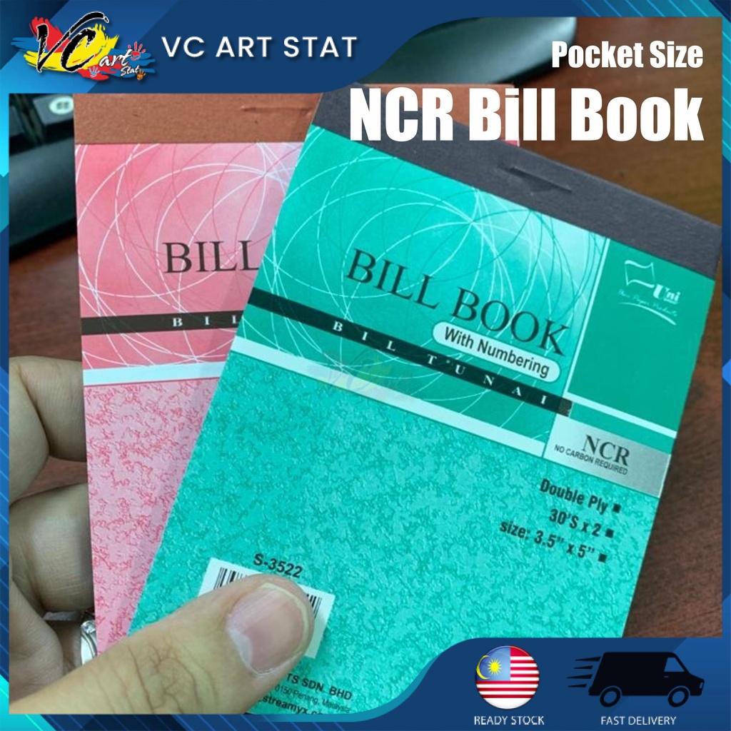 Uni Paper Mini Cash Bill Book Buku Bil Tunai NCR Bill Book 3