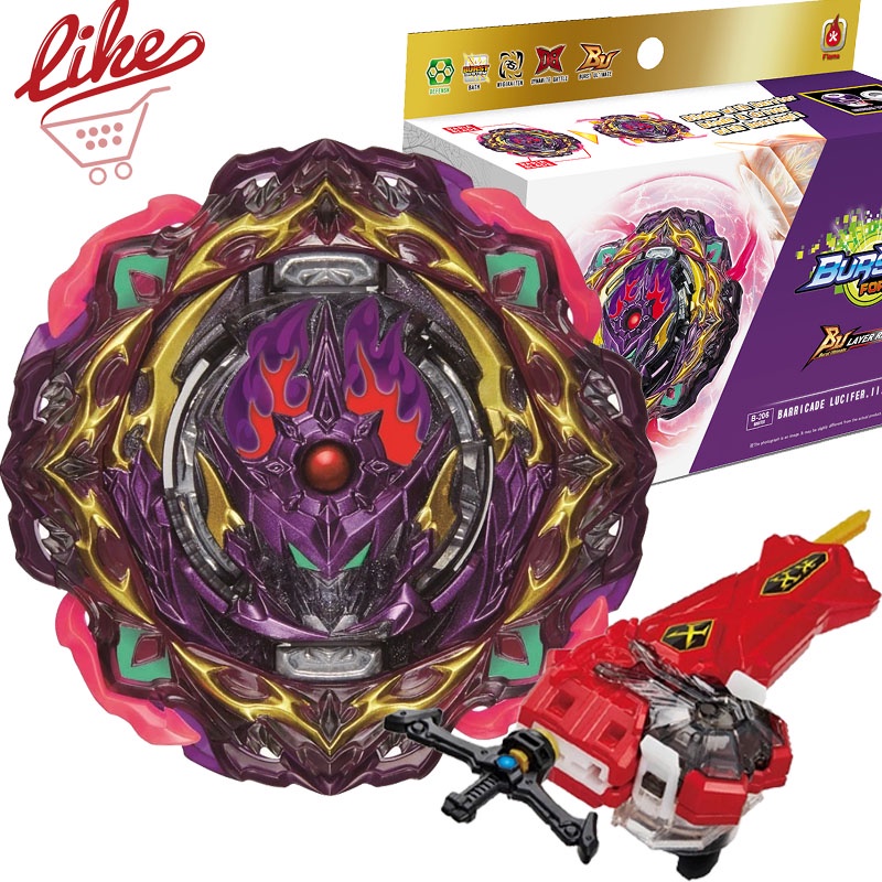 Beyblade Burst BU Booster B 206 Barricade Lucifer With B 184 Launcher