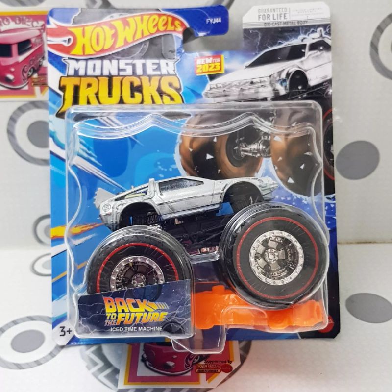 Hot Wheels Monster Trucks Back To The Future Iced Time Machine Treasure