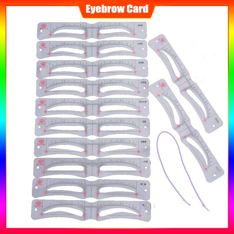 Pcs Drawing Guide Card Reusable Eyebrow Stencil Set Eyebrow Card