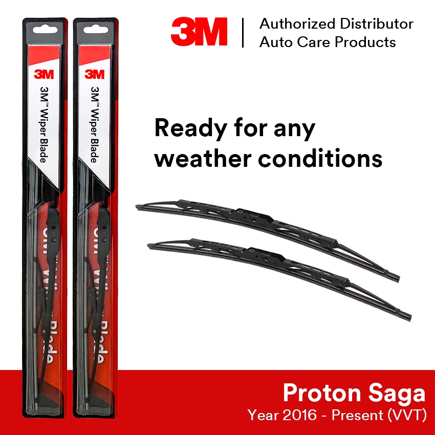 3M Easy Clip Wiper Blade Set For Proton Saga VVT 22 17 Shopee