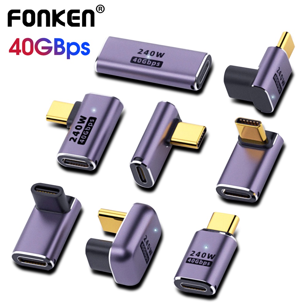 Fonken USB4 0 40Gbps USB C To USB C Data Adapter Adapter Connector 240W