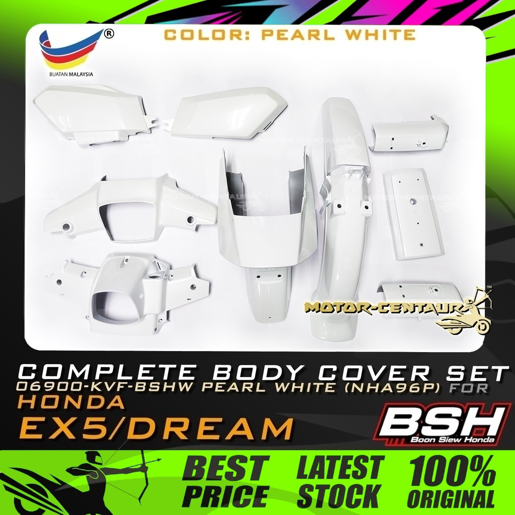 ORIGINAL BSH BOON SIEW HONDA BODY COVER KIT SET FOR EX5 DREAM PEARL