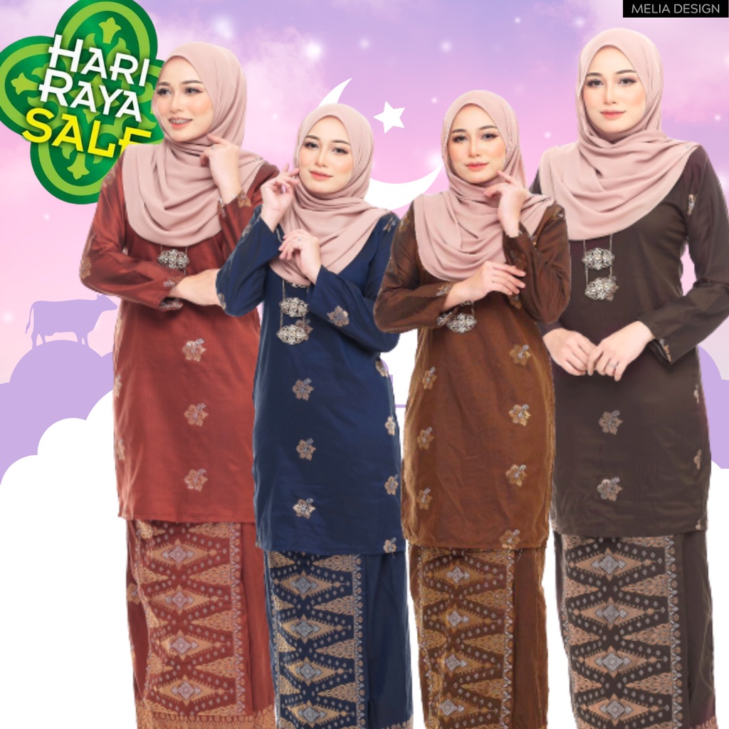 Baju Kurung Moden Tenun Songket Bunga Raya Clearance RM100 Shopee