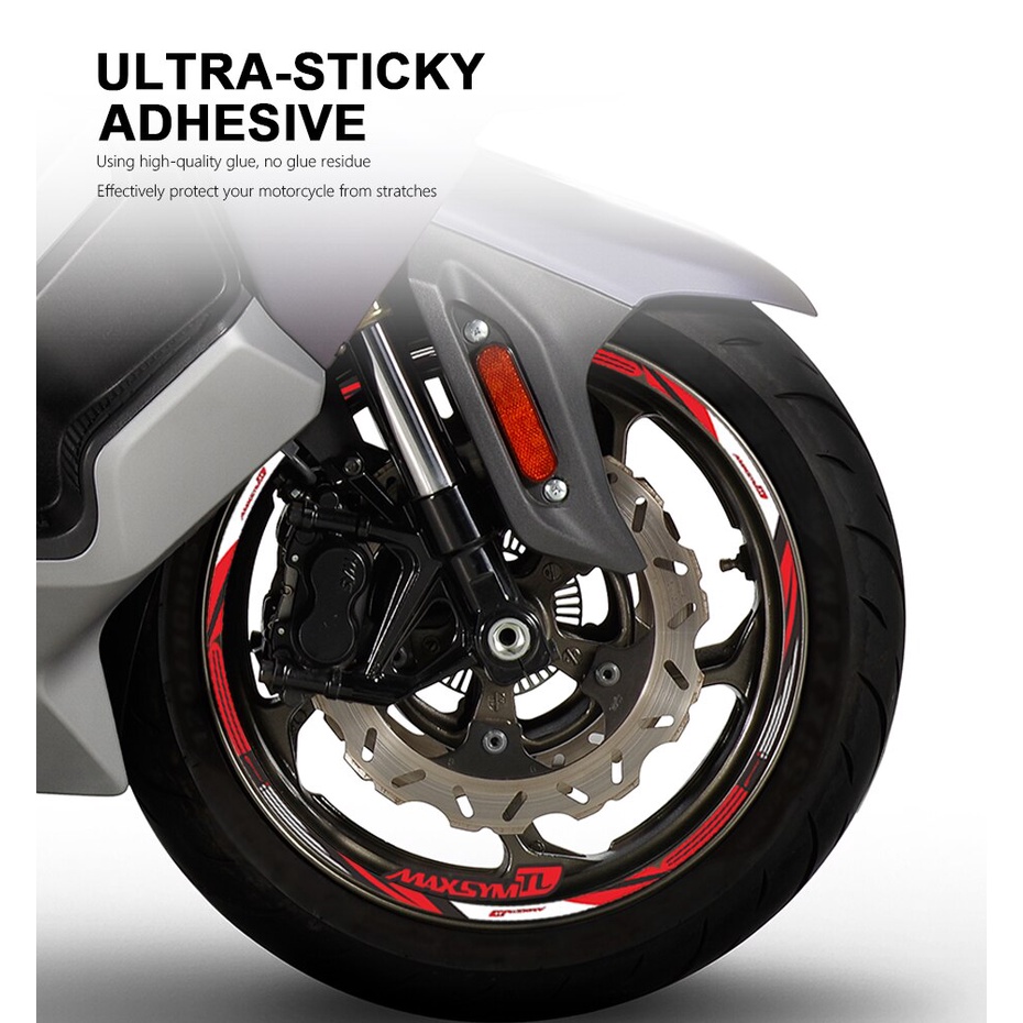 Motorcycle Wheel Sticker Waterproof Rim Stripe Maxsym Tl For