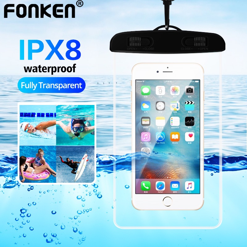 Fonken Waterproof Phone Bag Swimming Phone Case Bag Dry Pouch