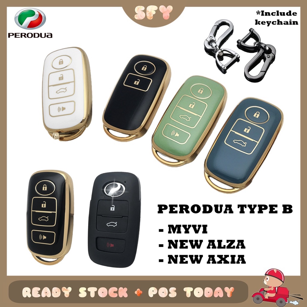 Perodua Ativa Myvi Alza Veloz Car Tpu Key Cover Case Casing Sarung