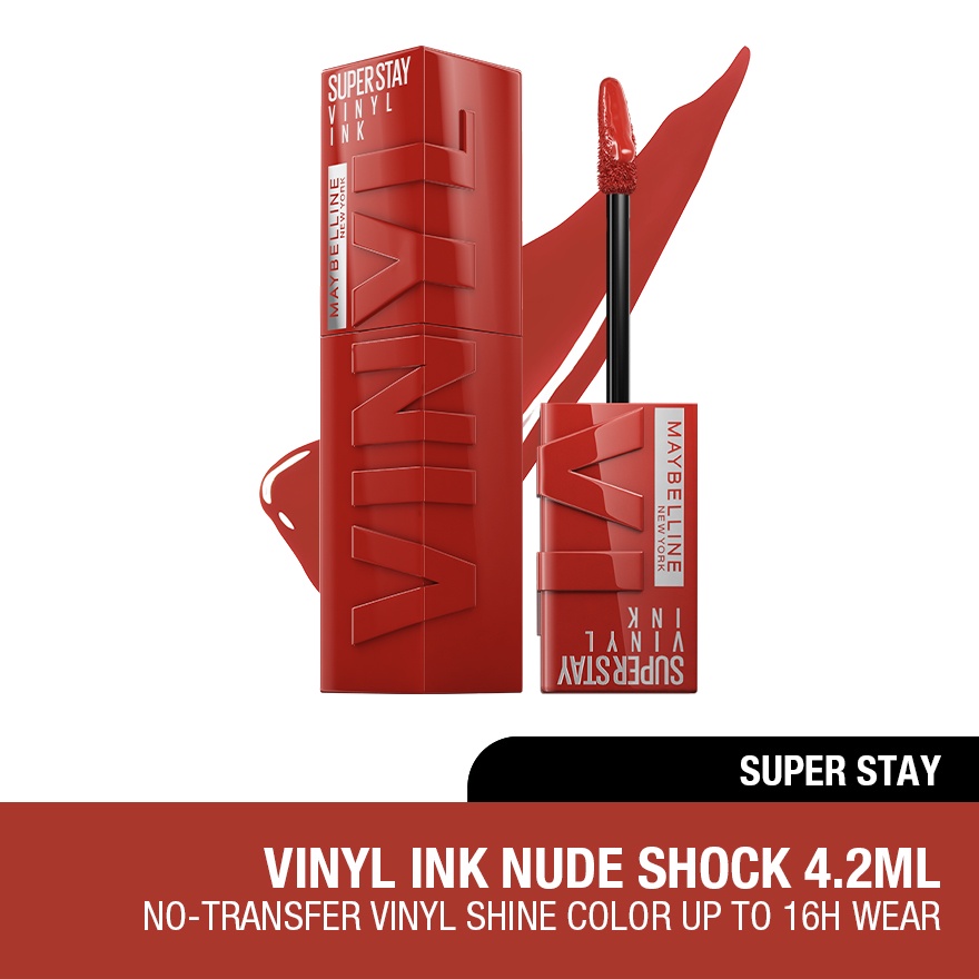 MAYBELLINE Super Stay Vinyl Ink Nude Shock 61 Risky Shopee Malaysia