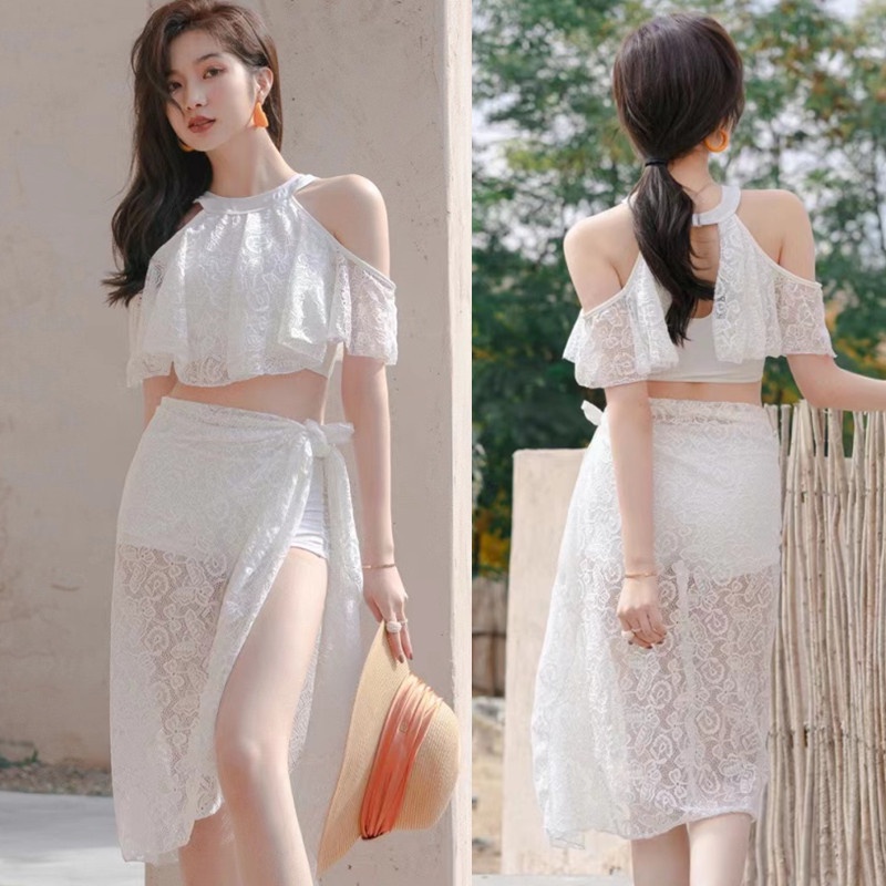 Fairy Style Swimsuit Female Split Bikini Three Piece Set
