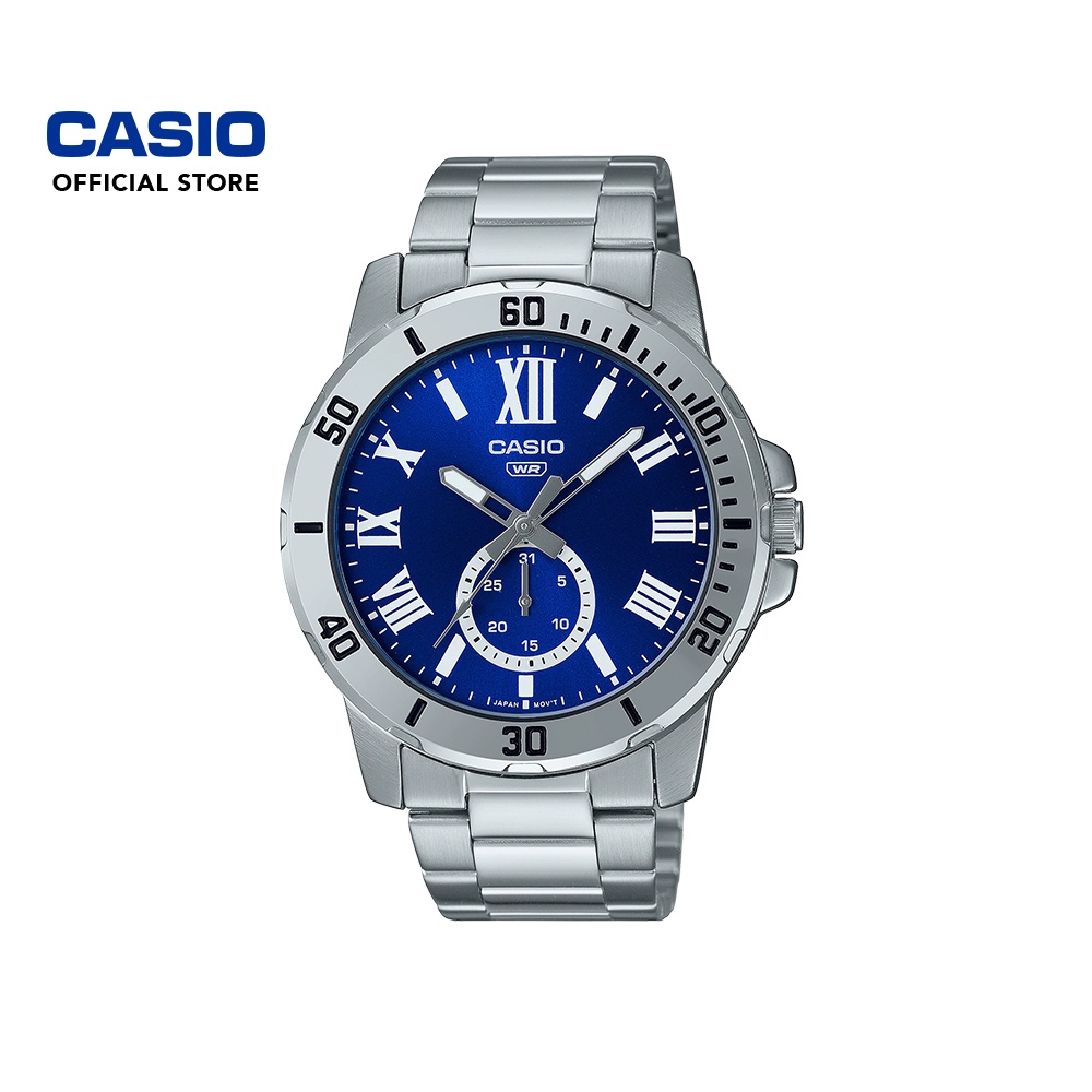 Casio General Mtp Vd D B Silver Stainless Steel Band Men Watch