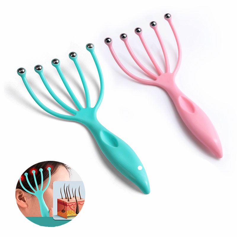 Portable Claw Steel Ball Head Scalp Massager Body Muscle Relax Stress