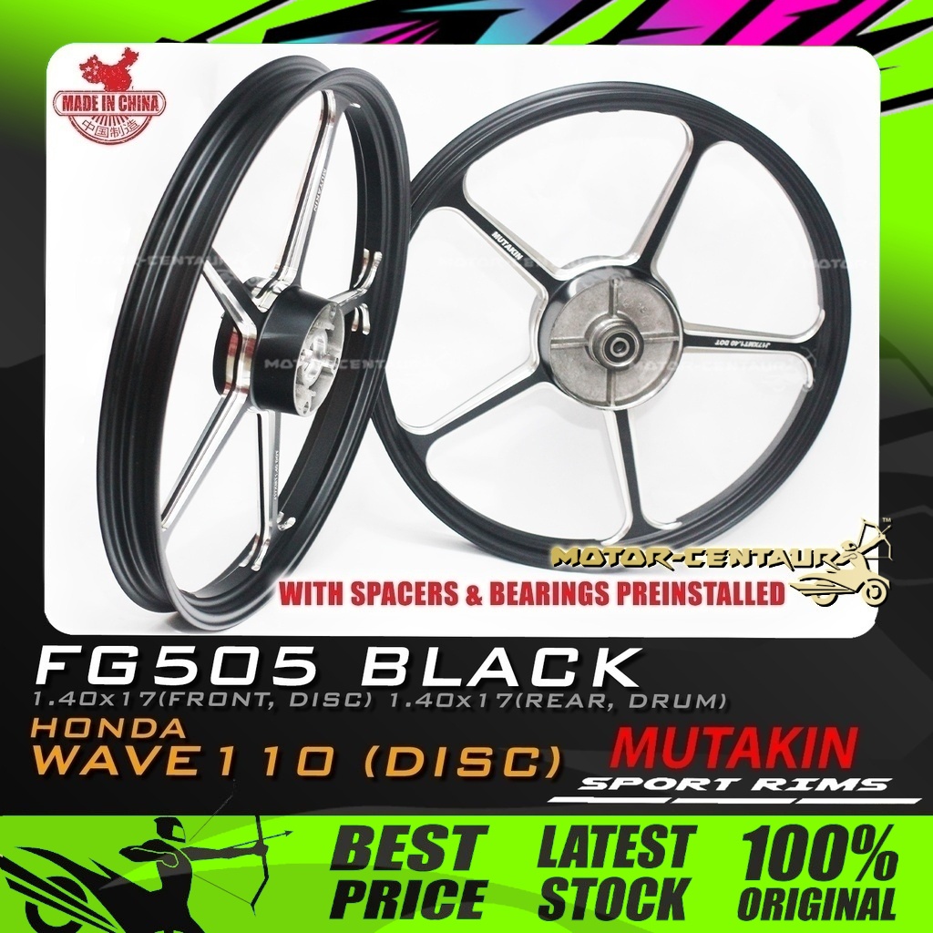 RIM MUTAKIN SPORT RIMS W BEARINGS CNC FG505 1 40X17 DISC F 1 40X17