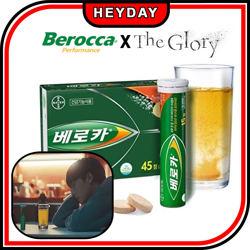 BAYERS The Glory X Berocca 45 Tablets Effervescent Tablet Orange