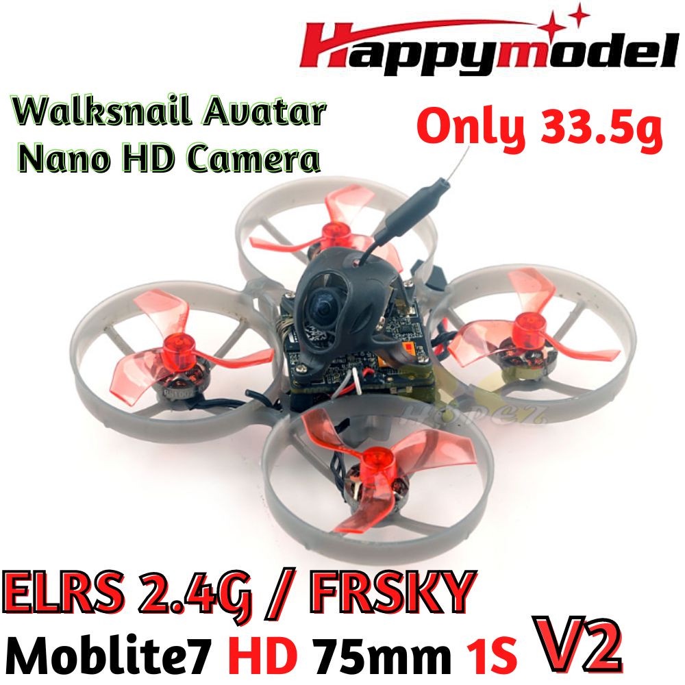 Happymodel Moblite7 Walksnail V2 1S 75mm HD Brushless Whoop SuperbeeF4