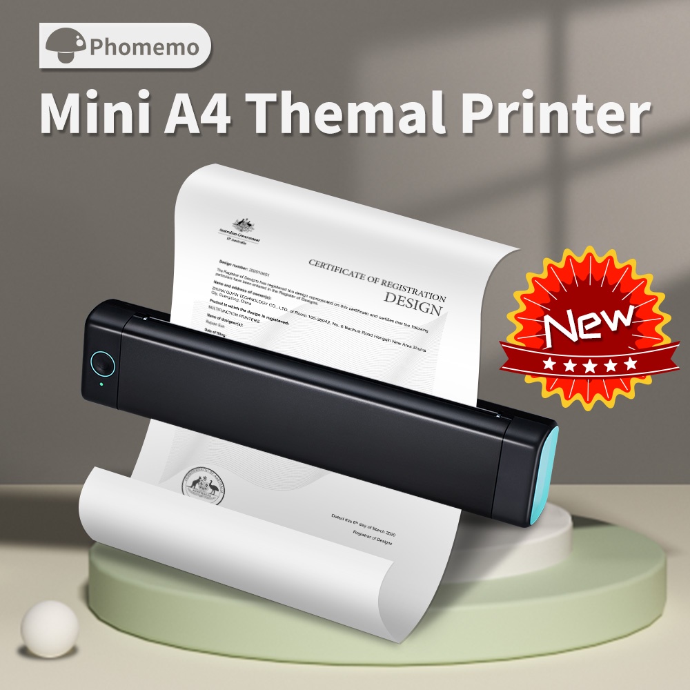 Phomemo M08F A4 Portable Thermal Printer Supports 8 26 X11 69 Shopee