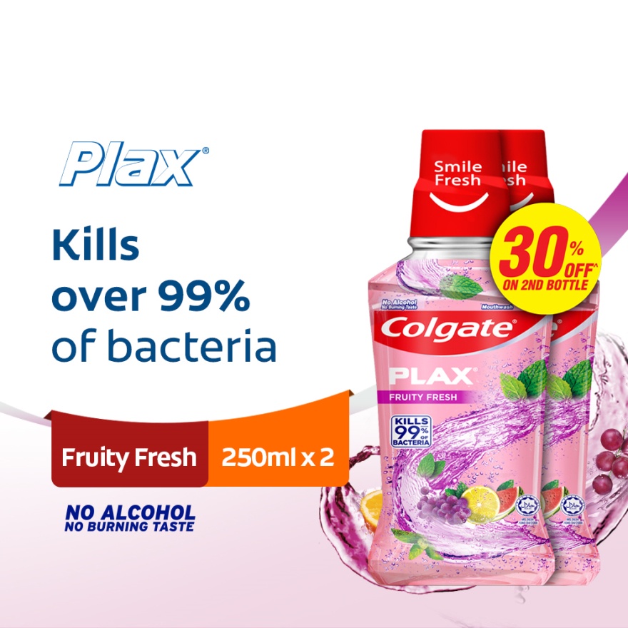 Colgate Plax Fruity Fresh Mouthwash X Ml Valuepack Shopee Malaysia