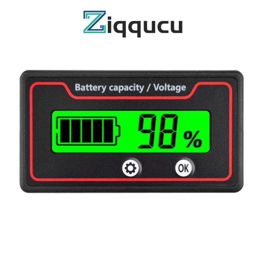 ZIQQUCU Battery Capacity Monitor 9 120v Battery Meter 12v 24v 48v