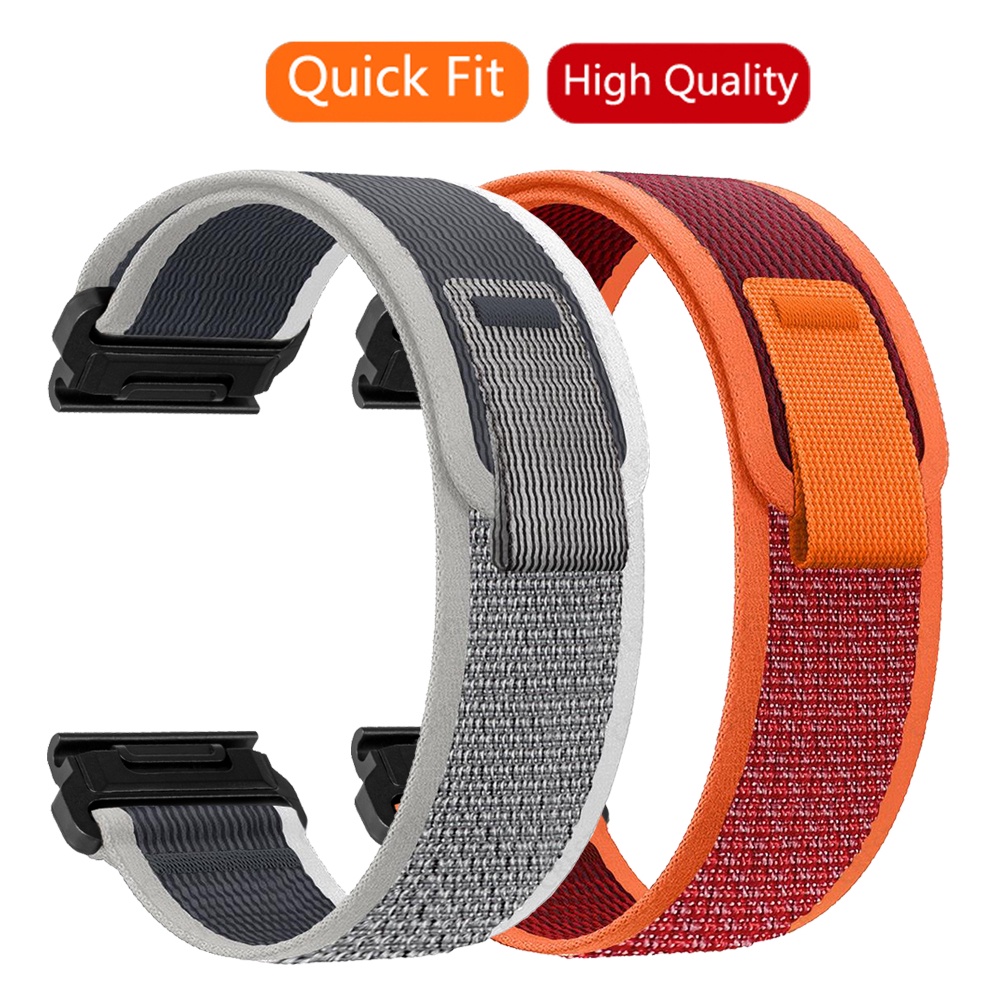 26mm 22mm Replace Wristband Nylon Velcro Loop Strap Sports Easy Quick